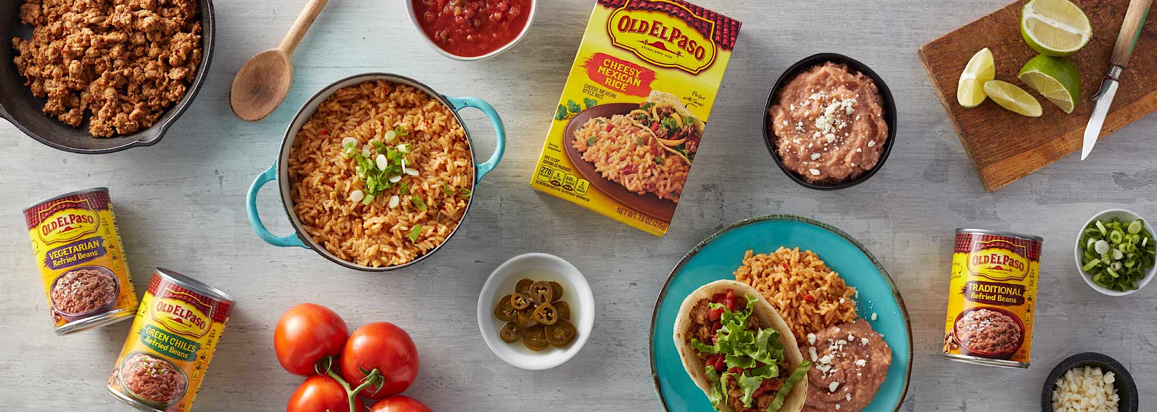 An array of different Old El Paso products